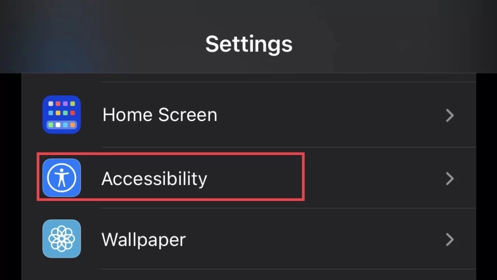 Go to the "Settings" app  and tap on "Accessibility"
