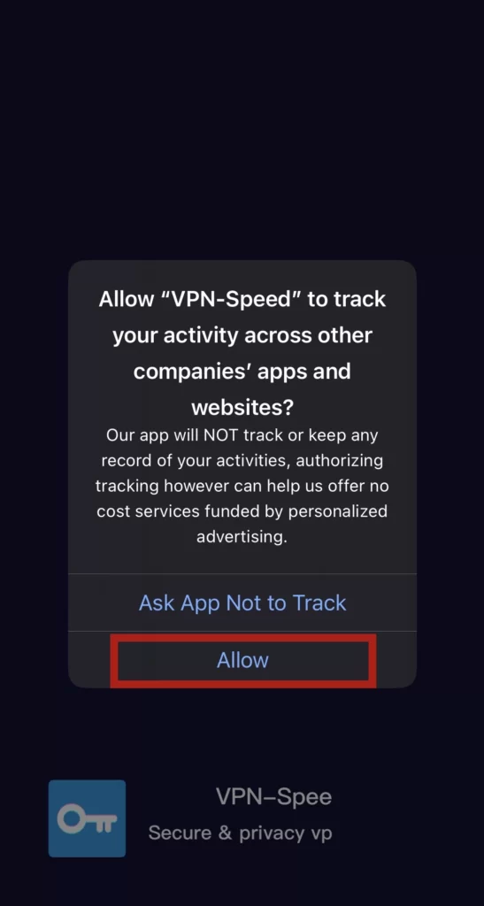 then Allow the app to track your activity.