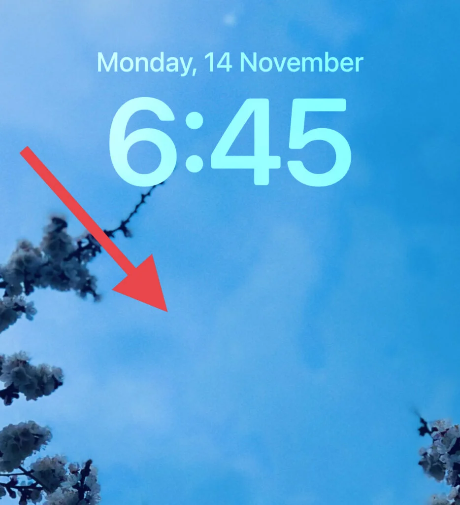 Press long on the lock screen.