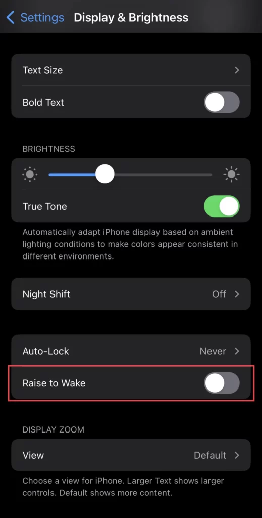Then turn off Raise to Wake feature.
