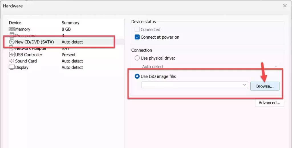 Use ISO image file