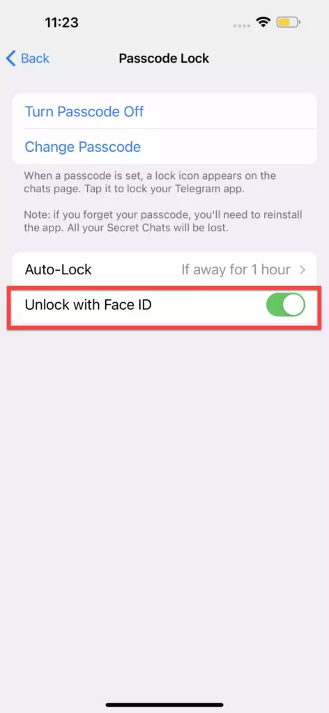 Unlock with Face ID