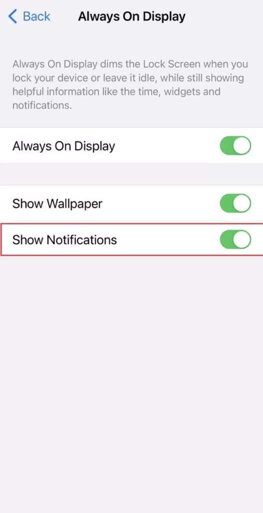 Then turn off the Show Notifications feature.