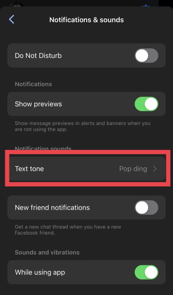 Now tap on Text Tone.