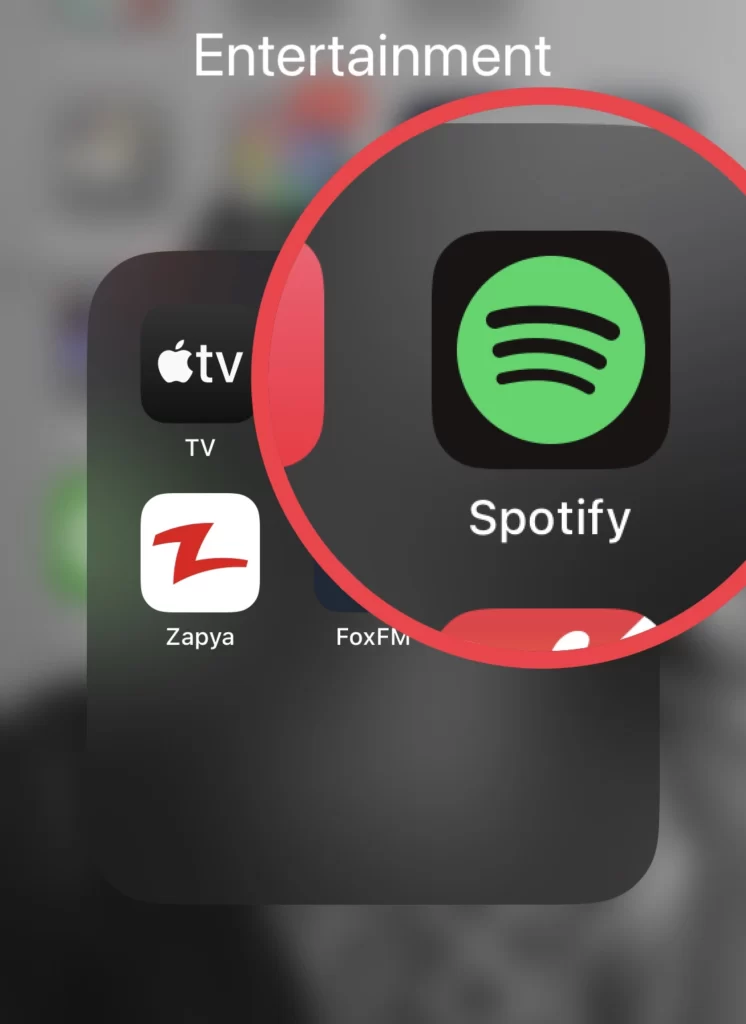 Open the Spotify app.