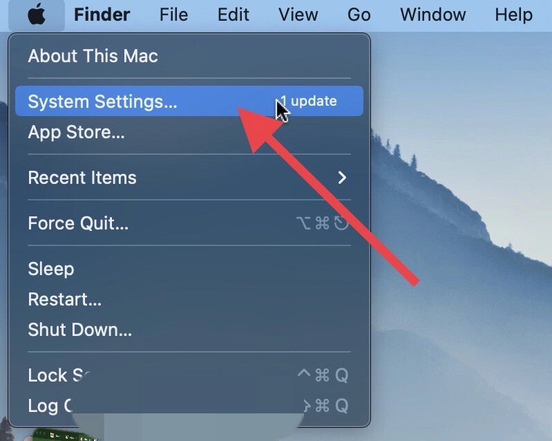 Go to System Settings by tapping on  logo.