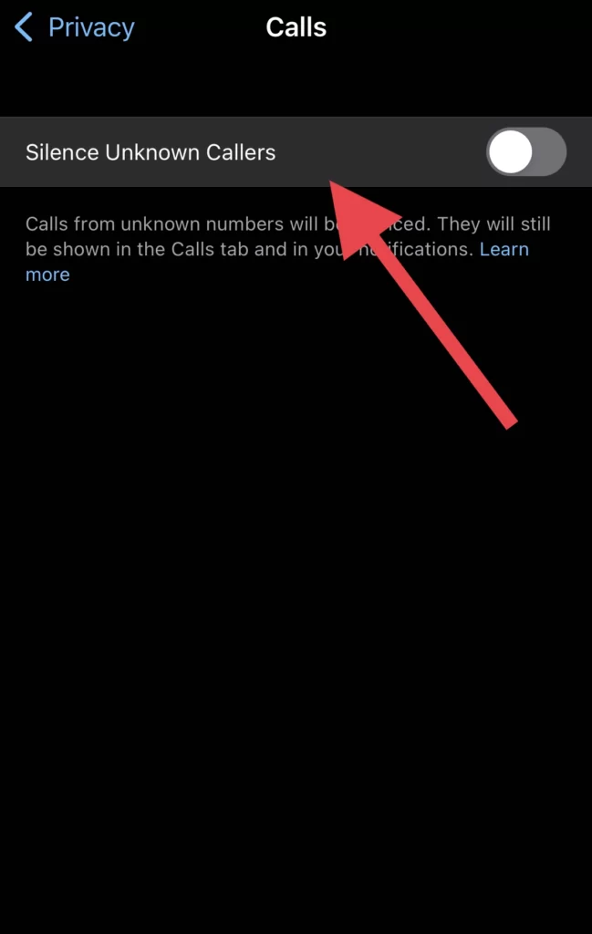 Finally turn on the Silence Unknown Callers feature.