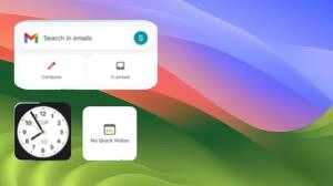 Widgets on macOS Sonoma Desktop.
