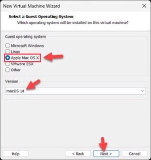 Navigate to Apple Mac OX and select macOS 14.