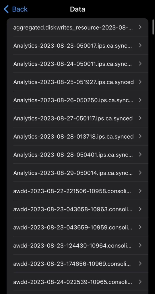 Now this is your iPhone analytics data and the apps that appear more is the reason of your random restarts.