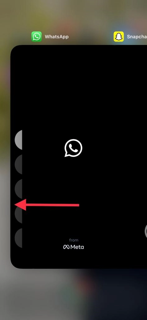 You can choose which app to close by scrolling between the apps.